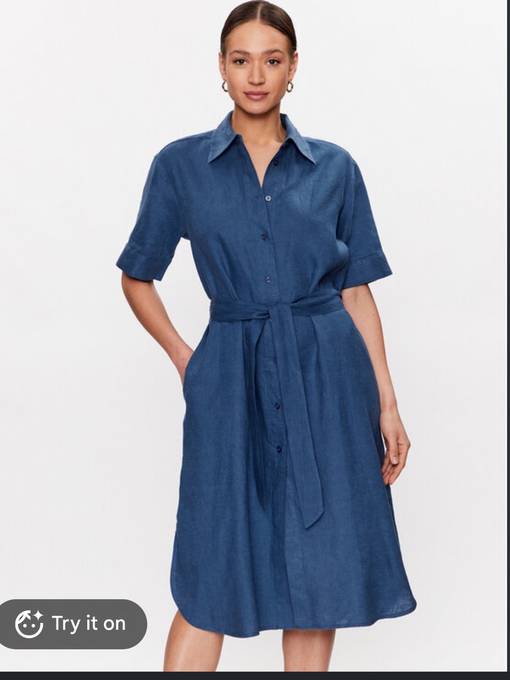 United Colors of Benetton Midi Dress 100% Linen